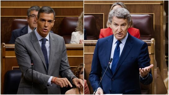Pedro S&aacute;nchez y Alberto N&uacute;&ntilde;ez Feij&oacute;o debaten en el Congreso de los Diputados