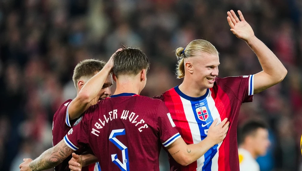 Haaland le regala a Noruega una histórica goleada Haaland le regala a Noruega una histórica goleada