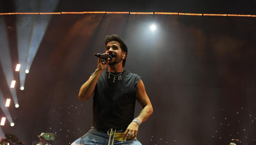 Camilo durante su actuación en el Roig Arena.