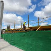 Obras de la pasarela peatonal del barrio Altabix-Universidad de Elche.
