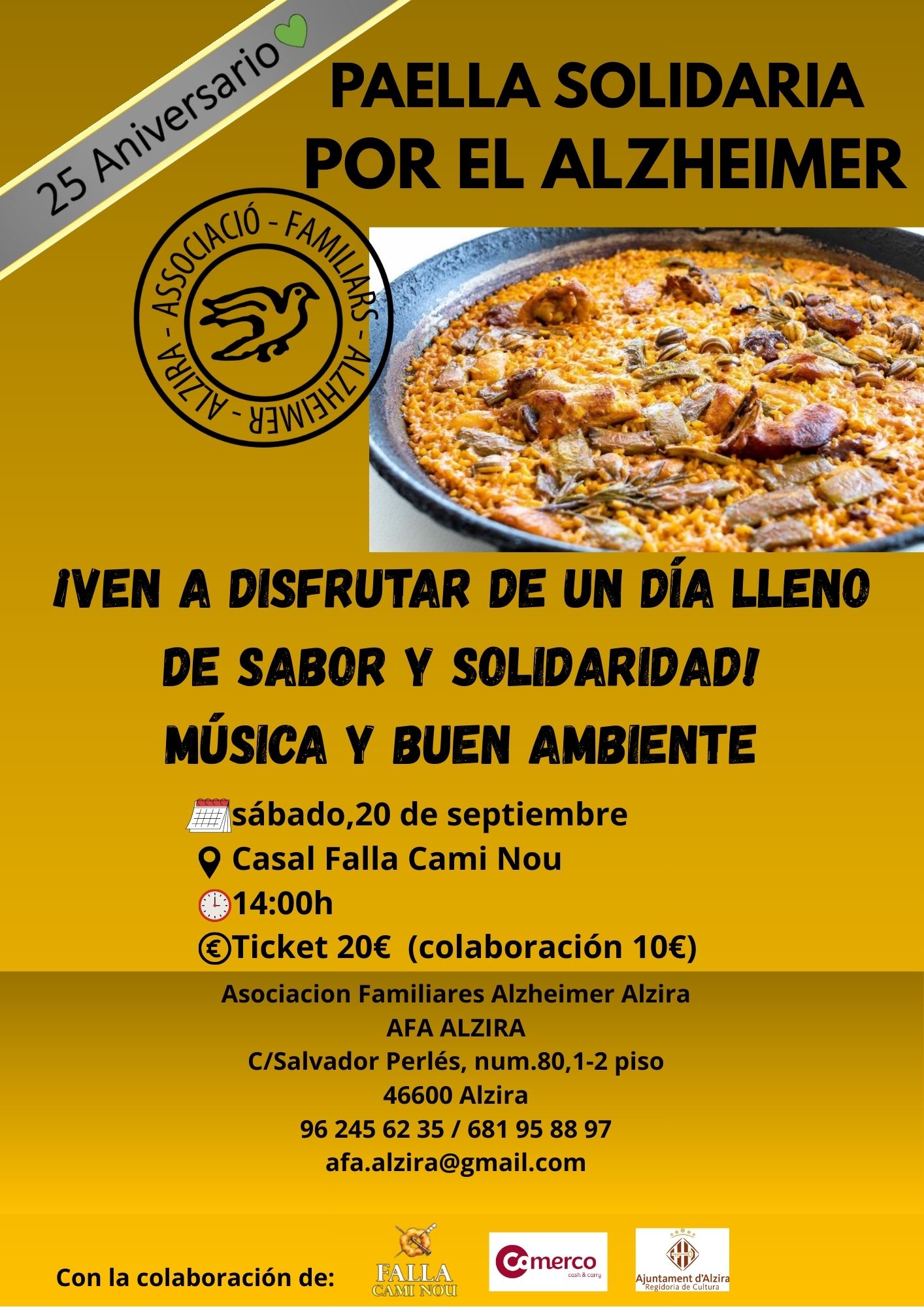 La Asociación de Familiares de Alzira, AFA, celebra su 25 aniversario La Asociación de Familiares de Alzira, AFA, celebra su 25 aniversario