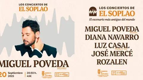 Miguel Poveda, Diana Navarro, Luz Casal, José Mercé y Rozalén actuarán en la cueva de El Soplao Miguel Poveda, Diana Navarro, Luz Casal, José Mercé y Rozalén actuarán en la cueva de El Soplao
