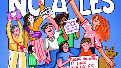 Manifestaci&oacute;n contra las guerras en Gij&oacute;n