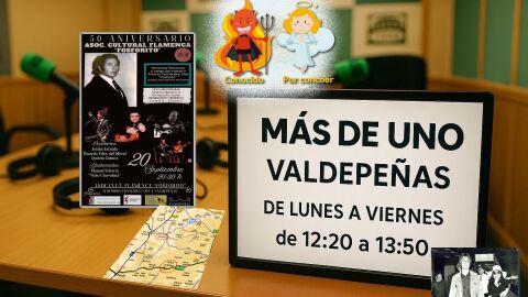 Cartel M&aacute;s de Uno Valdepe&ntilde;as - Fosforito, agua, secuestro, malo y bueno