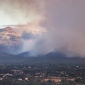 Una imatge de l'incendi forestal de Paüls Una imatge de l'incendi forestal de Paüls