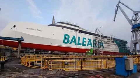 Astilleros Armón bota hoy el Mercedes Pinto de Balearia Astilleros Armón bota hoy el Mercedes Pinto de Balearia