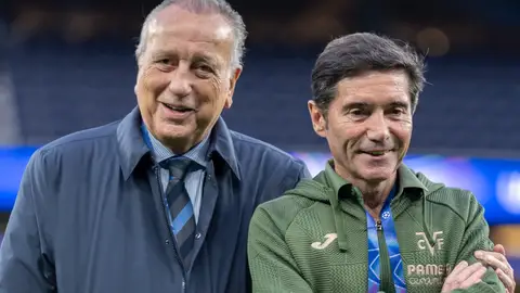 Marcelino junto a Fernando Roig Marcelino junto a Fernando Roig en la previa de la Champions ante el Tottenham