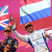 Carlos Sainz y Max Verstappen en el podio Carlos Sainz y Max Verstappen en el podio