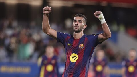 Ferr&aacute;n Torres celebra uno de sus goles