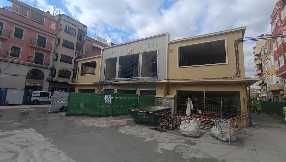 Obras en el Mercado Central de Elche. Obras en el Mercado Central de Elche.