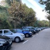 El parque de O Castro convertido en un parking