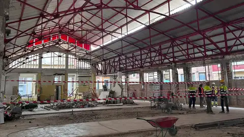 Obras en el Mercado Central de Elche. Obras en el Mercado Central de Elche.