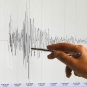 Imagen de archivo del gráfico de un terremoto. 