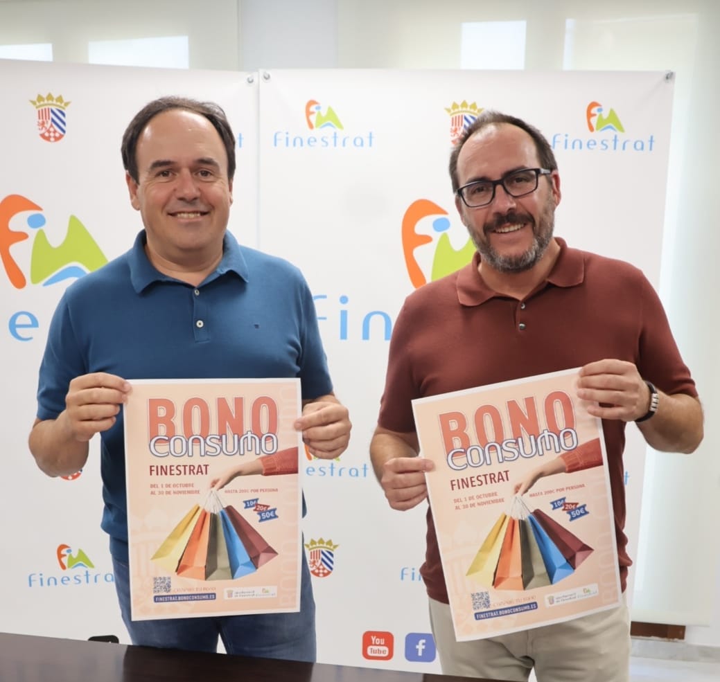 Finestrat lanza su campaña de “BONO CONSUMO FINESTRAT 2025” Finestrat lanza su campaña de “BONO CONSUMO FINESTRAT 2025”
