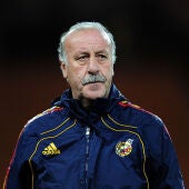 Vicente Del Bosque durante el Mundial 2010