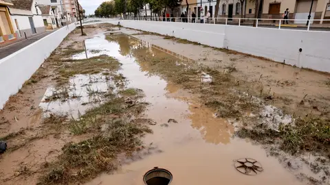 Barranco de la Saleta en Aldaia, Valencia, este lunes. Barranco de la Saleta en Aldaia, Valencia, este lunes.