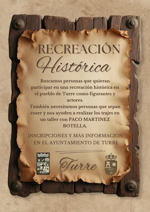 Turre sumará en mayo de 2026 una nueva recreación histórica a la provincia de Almería Turre sumará en mayo de 2026 una nueva recreación histórica a la provincia de Almería