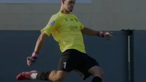 Raúl Ramírez, portero del Colindres Raúl Ramírez, portero del Colindres