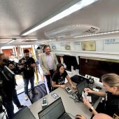 Interior del vehículo VIDOC de la Policía Nacional