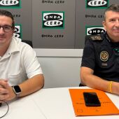 Pepe Cano y Paco Burrueco, concejal de Emergencias y Jefe de Policía Local de La Nucía.