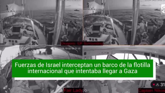 El v&iacute;deo con el momento exacto en el que Israel intercepta un barco de la Flotilla 