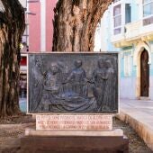 Placa conmemorativa del fallecimiento de Jaume I en Alzira