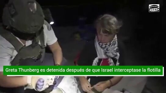 El v&iacute;deo en el que Greta Thunberg es detenida por Israel tras viajar en la Flotilla a Gaza