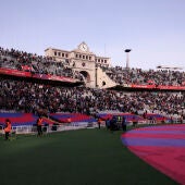 Montjuïc, en un partido del Barça.