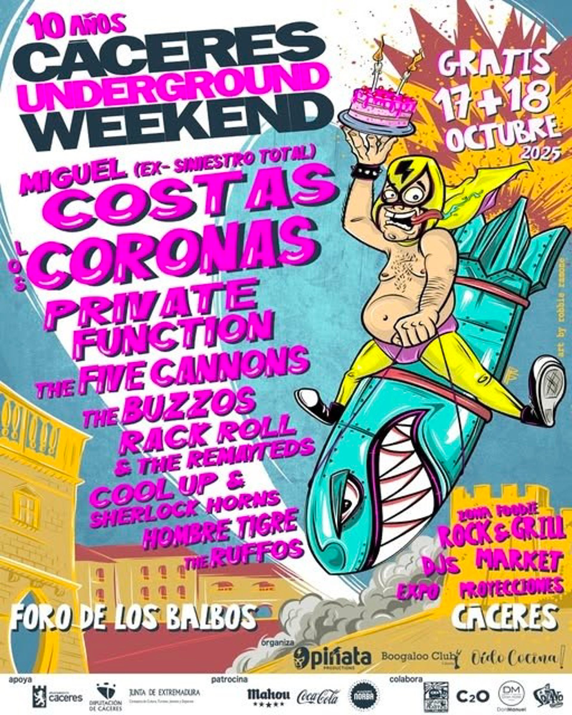 El Festival Cáceres Underground Weekend celebra su décimo aniversario con conciertos en el Foro de los Balbos el 17 y 18 de octubre El Festival Cáceres Underground Weekend celebra su décimo aniversario con conciertos en el Foro de los Balbos el 17 y 18 de octubre