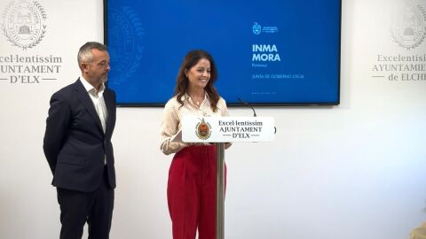 Los concejales en Elche Pedro Jos&eacute; S&aacute;ez e Inma Mora.