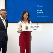 Los concejales en Elche Pedro José Sáez e Inma Mora.