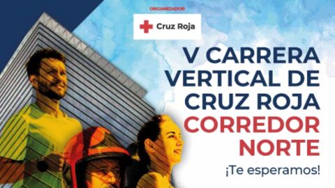 Cartel de la V Carrera Vertical de Cruz Roja en Alcal&aacute; de Henares