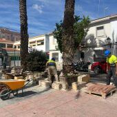 Obras en la Obispo Barrachina de Elche.
