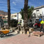 Obras en la Obispo Barrachina de Elche. Obras en la Obispo Barrachina de Elche.