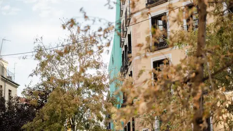 Estado del edificio derrumbado en la calle Hileras, a 8 de octubre de 2025, en Madrid (España). Estado del edificio derrumbado en la calle Hileras, a 8 de octubre de 2025, en Madrid (España).