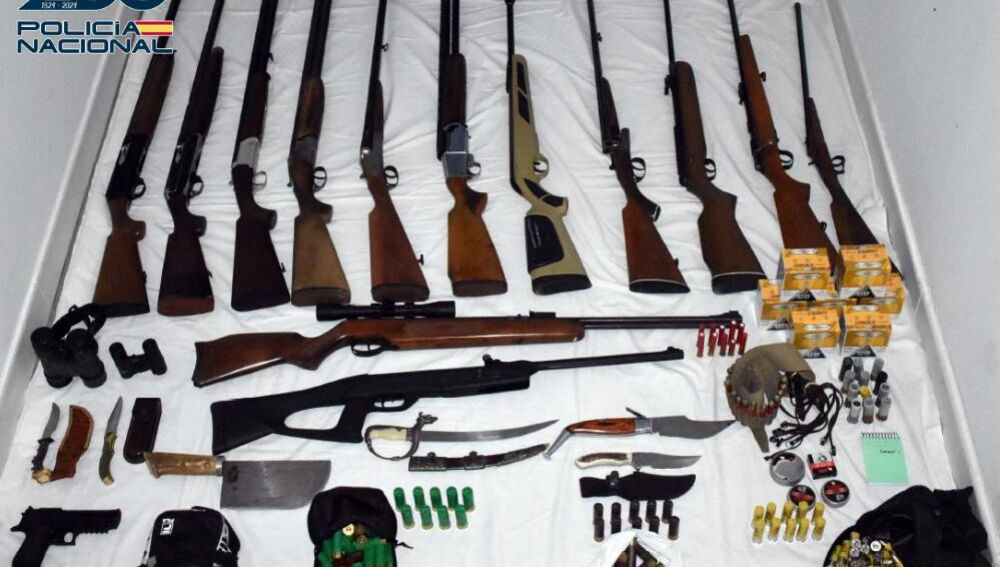 Armas incautadas en la operación policial