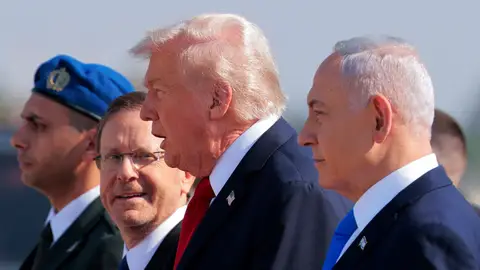El presidente Trump visita Israel y Egipto tras la entrada en vigor del alto el fuego en Gaza. El presidente Trump visita Israel y Egipto tras la entrada en vigor del alto el fuego en Gaza.