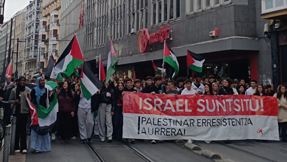 Manifestación en Vitoria contra Israel