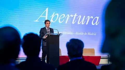 El alcalde, Martínez Almeida, en el acto de inauguración de el Día de la Distribución 2025 El alcalde, Martínez Almeida, en el acto de inauguración de el Día de la Distribución 2025