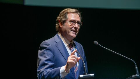 Antonio Garamendi en el acto de AFAMMER