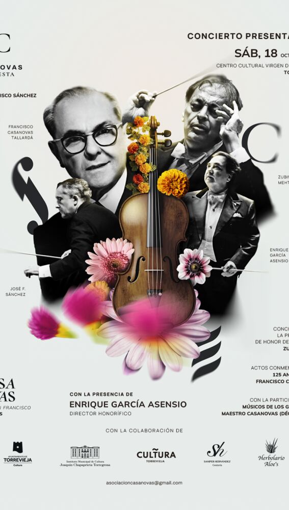 El maestro Enrique García Asensio presidirá los conciertos de la Casanovas Orquesta en Rojales y Torrevieja