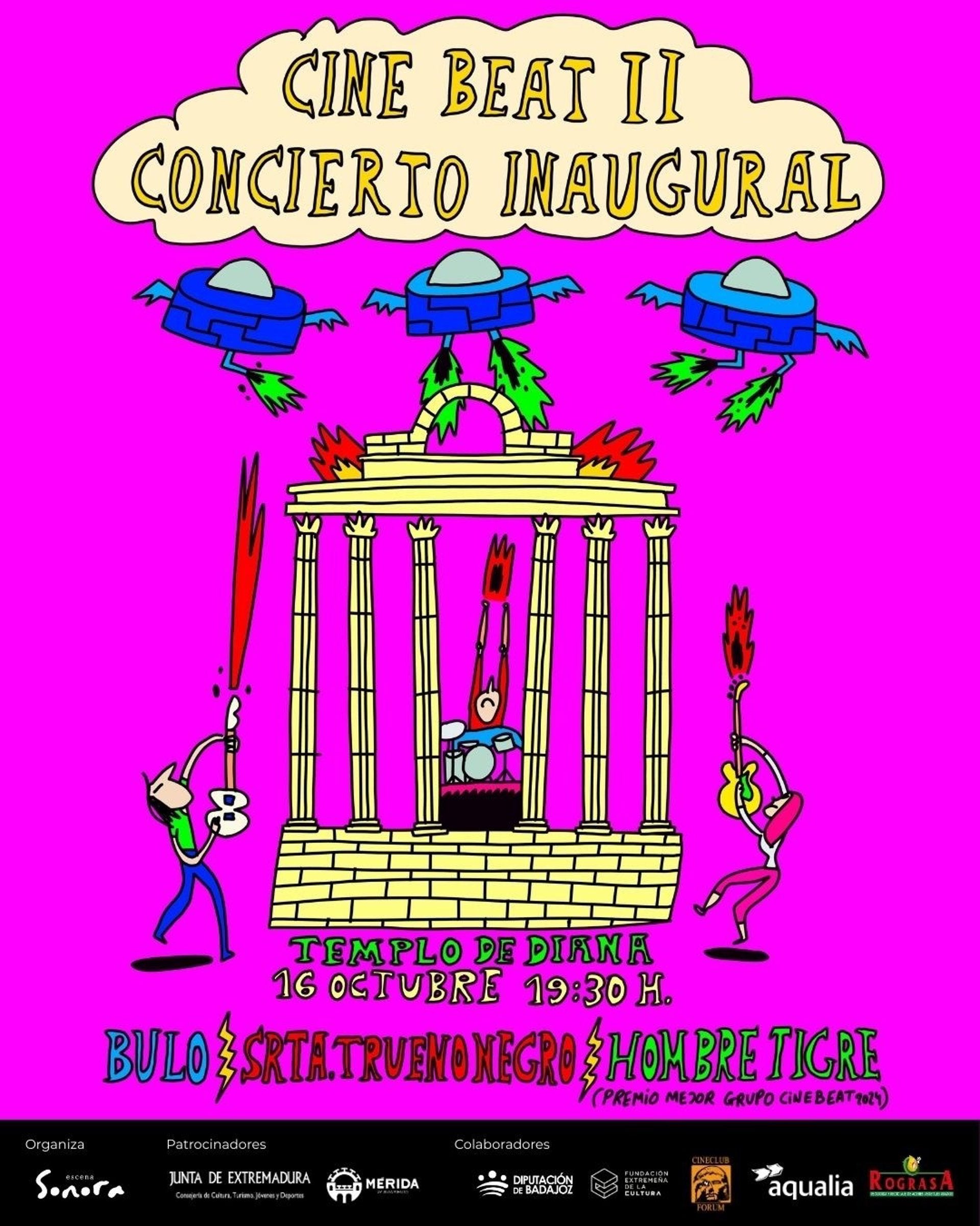 El Festival Cinebeat celebra este jueves su concierto inaugural en el Templo de Diana de Mérida El Festival Cinebeat celebra este jueves su concierto inaugural en el Templo de Diana de Mérida