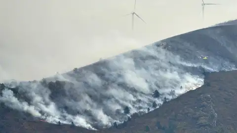 Extinguido el incendio en la Sierra de Elgea (Álava) Extinguido el incendio en la Sierra de Elgea (Álava)