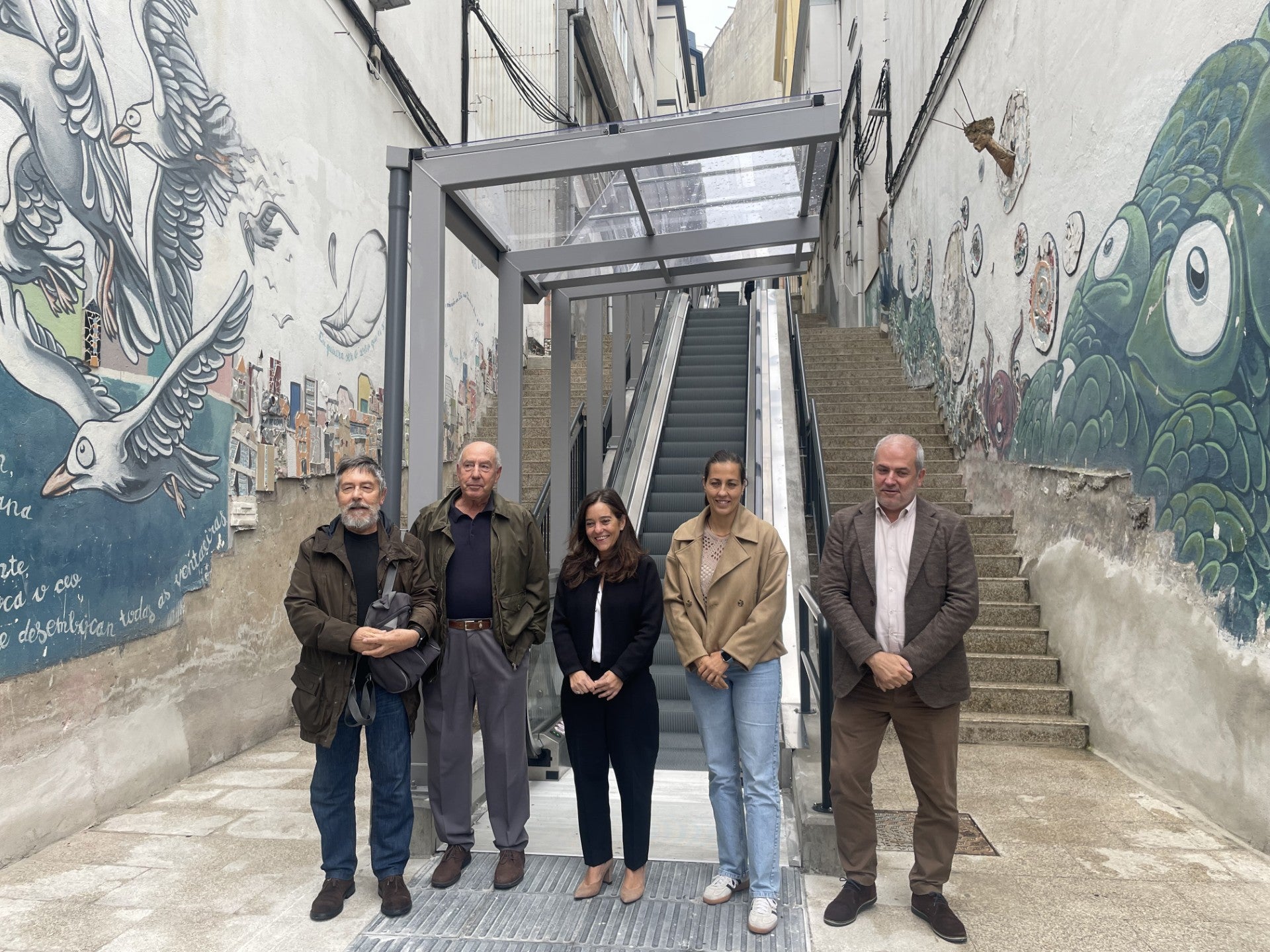 Unas escaleras mecánicas cubiertas unen Adelaida Muro y Ángel Rebollo Unas escaleras mecánicas cubiertas unen Adelaida Muro y Ángel Rebollo