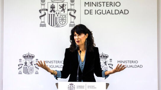 La ministra de Igualdad, Ana Redondo, en la presentaci&oacute;n de la campa&ntilde;a 'Porno, por no hablar'