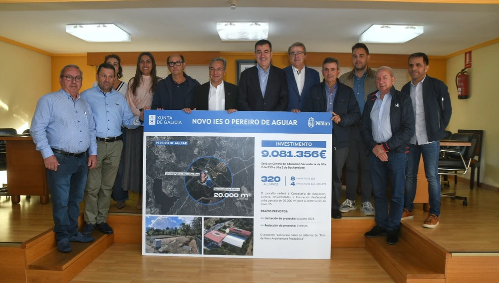 Román Rodriguez anuncia o inicio da construción do primerio instituto de Pereiro de Aguiar Román Rodriguez anuncia o inicio da construción do primerio instituto de Pereiro de Aguiar