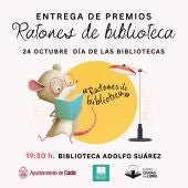 Cartel de la entrega de premios que se realizará en la Biblioteca Adolfo Suárez