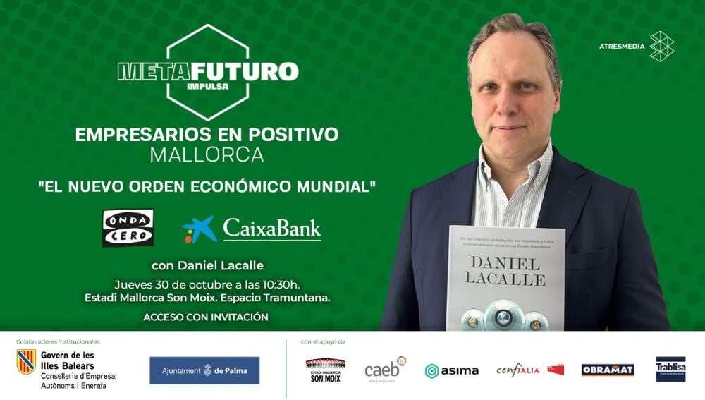 El economista Daniel Lacalle protagoniza el XIX Encuentro de Empresario en Positivo Metafuturo Impulsa en el Estadi Mallorca Son Moix. 