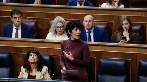 La ministra Elma Saiz, durante la sesión de control al Gobierno en el Congreso La ministra Elma Saiz, durante la sesión de control al Gobierno en el Congreso