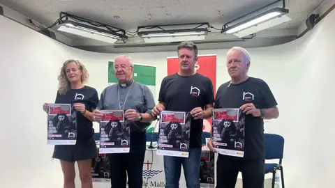 La crisis de la vivienda deja a más de 800 personas sin hogar en Mallorca El obispo de Mallorca, Sebastià Taltavull, y representantes de diversas entidades sociales ligadas a la Iglesia, este miércoles en una rueda de prensa.